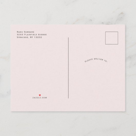 Grafische tuin met waterverf bloem vrijgezellenfee uitnodiging briefkaart (Achterkant)