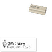 Grafische Tulp Script Gemaakt Met Liefde Rubberstempel (Gestempeld)