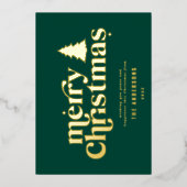 Grafische typografie met de meeste kerstdagen, nie folie feestdagenkaart (Voorkant)