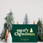 Grafische typografie met de meeste kerstdagen, nie folie feestdagenkaart<br><div class="desc">Kantste kerstfoto-typografie,  niet-fotovakantiekaart. Met moderne handgetekende tekst en bomen.</div>