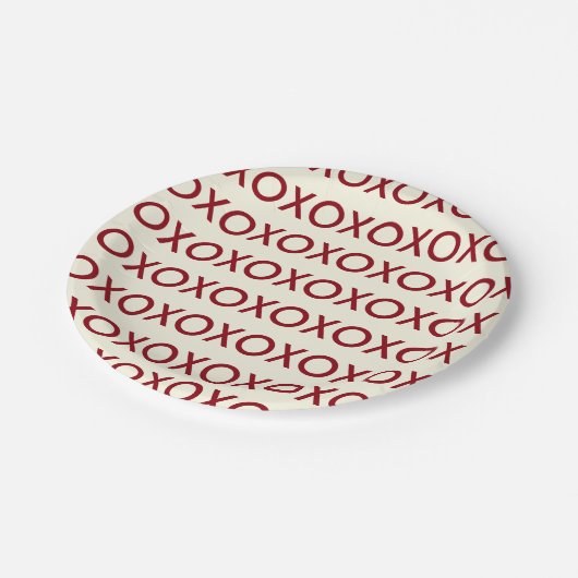 GRAFISCHE VALENTIJNSDAG XOXO PAPIER BORD (Gekanteld)