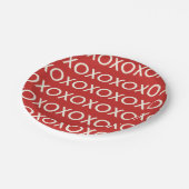 GRAFISCHE VALENTIJNSDAG XOXO RED PAPER BORD (Gekanteld)