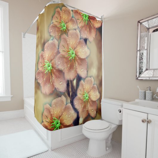 Grafische ventilator douchegordijn (In situ)