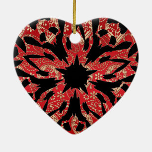 Grafische ventilator keramisch ornament