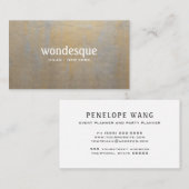 Grafische veredelde grijze vlek goudberoeps visitekaartje (Voorkant / Achterkant)