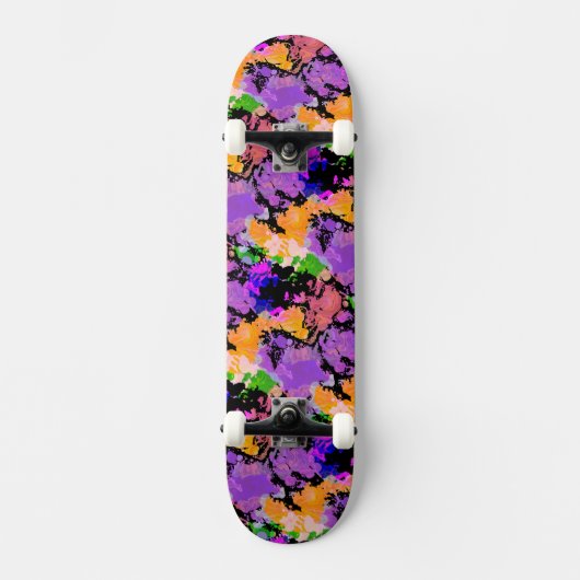 Grafische verfspattenprint skateboard (Voorkant)