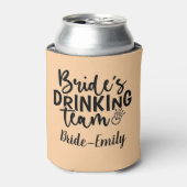 Grafische verklaring van bruidsdrankteam feestcrew blikjeskoeler (Blikje Voorkant)