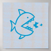 Grafische versieringen Zee Beach FISH EAT FISH Poster (Voorkant)