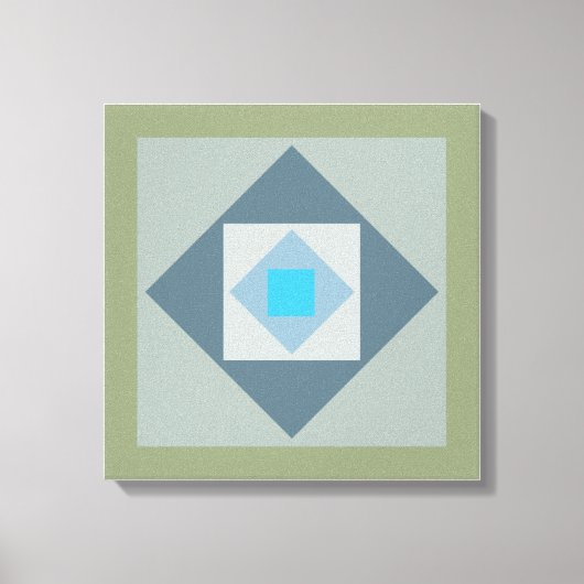 Grafische vierkanten Canvas Print (Voorkant)