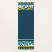 Grafische vis met meetkunde op donkerblauw yogamat (Achterkant)