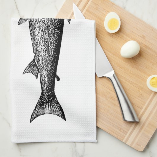  Grafische viszalm Theedoek (Quarter Fold)