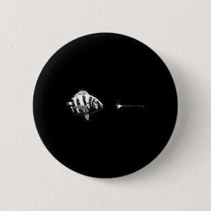 Grafische vliegvisserhaaklijn - Vis Sheepshead Ronde Button 5,7 Cm