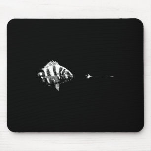 Grafische vliegvisserijhaaklijn - Vis Sheepshead  Muismat