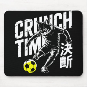Grafische Voetbal Kat - Voor Gamers & Kantoormense Muismat