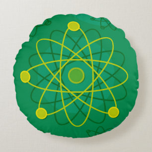 Grafische voorstelling van atoomstructuur rond kussen