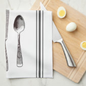  grafische vork Spoon Knife snijmachine Theedoek (Quarter Fold)