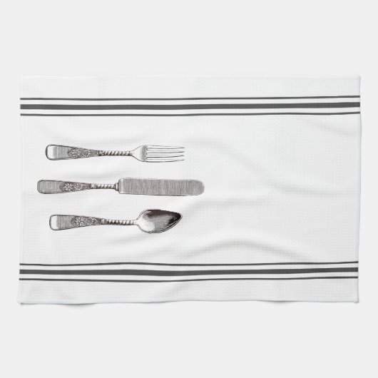  grafische vork Spoon Knife snijmachine Theedoek (Horizontaal)