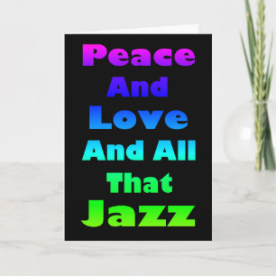 Grafische vrede en Liefde en Al dat Jazz Feestdagen Kaart
