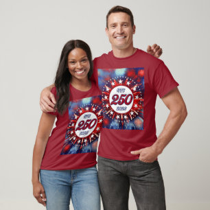 Grafische vuurwerk explosie voor Amerika's 250e ve T-shirt