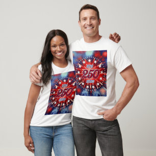 Grafische vuurwerkexplosie voor Amerika's 250e ver T-shirt