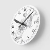 Grafische wandklok voor fiets (Hoek)