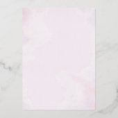 Grafische Waterverf Grijze veulen Roze kleurwas Folie Uitnodiging (Achterkant)