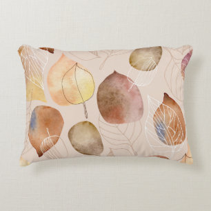 Grafische Waterverf Leaf Autumn Design Accent Kussen