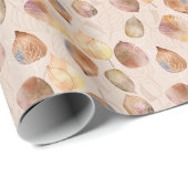 Grafische Waterverf Leaf Autumn Design Cadeaupapier (Rol Hoek)