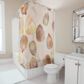 Grafische Waterverf Leaf Autumn Design Douchegordijn (In situ)