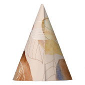 Grafische Waterverf Leaf Autumn Design Feesthoedjes (Achterkant)