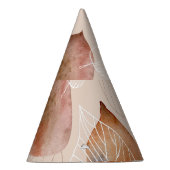 Grafische Waterverf Leaf Autumn Design Feesthoedjes (Rechts)