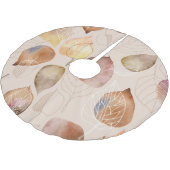 Grafische Waterverf Leaf Autumn Design Kerstboom Rok (Gekanteld)