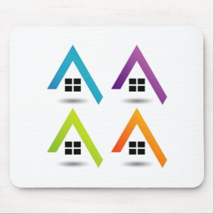 Grafische weergave van de groeiende vastgoedmarkt muismat