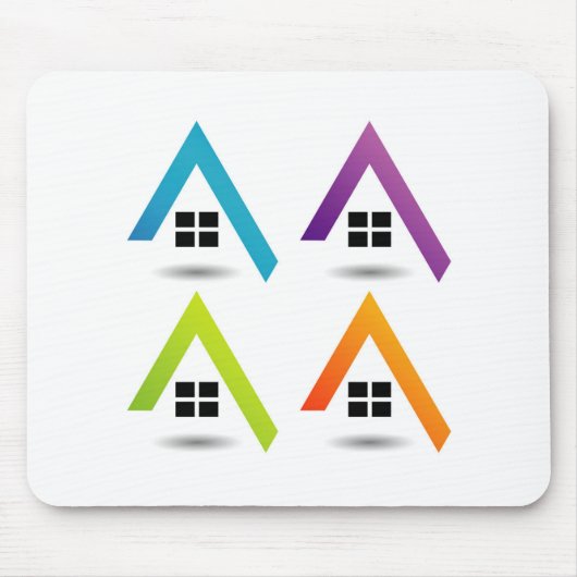 Grafische weergave van de groeiende vastgoedmarkt muismat (Voorkant)