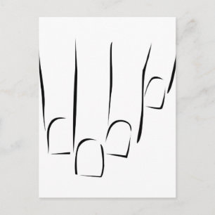 Grafische weergave van nagelverzorging of manicure briefkaart
