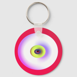 Grafische wereldbollen ontwerpen kalk groen rood w sleutelhanger