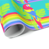 Grafische wikkelkoker van regenboogpapegaai cadeaupapier (Rol Hoek)