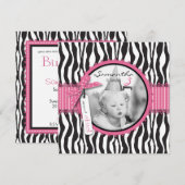 Grafische zebra's foto's afdrukken en cupcake kaart (Voorkant / Achterkant)