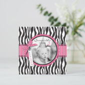 Grafische zebra's foto's afdrukken en cupcake kaart (Staand voorkant)