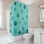 Grafische zeep-knuppels op elke kleur douchegordijn (In situ)