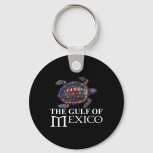 Grafische Zeeschildpad Golf van Mexico Nooit Verge Sleutelhanger