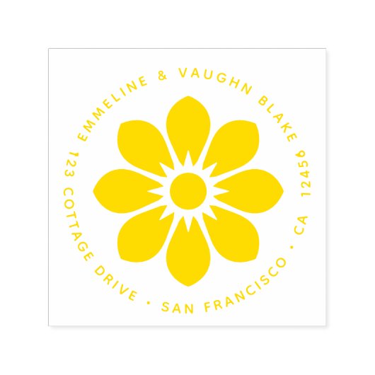 Grafische zonbloem - zomer zomer  zelfinktende stempel (Design)