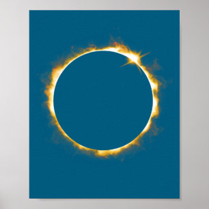 Grafische Zonsverduistering 21 augustus 2017 Poster