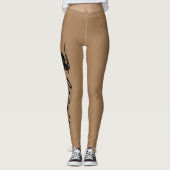GRAFISCHE ZWARTE EN BROEIENDE CAPRICORD-LEGGINGS LEGGINGS (Voorkant)
