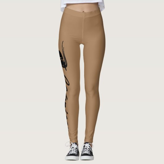 GRAFISCHE ZWARTE EN BROEIENDE CAPRICORD-LEGGINGS LEGGINGS (Voorkant)