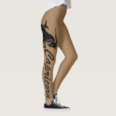 GRAFISCHE ZWARTE EN BROEIENDE CAPRICORD-LEGGINGS LEGGINGS (Rechts)