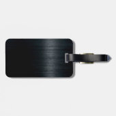 Grafische zwarte en rode zilverglitter druipt mono bagagelabel (Achterkant horizontaal)