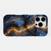 Grafisches Holzdesign iPhone Hoesje (Achterkant horizontaal)
