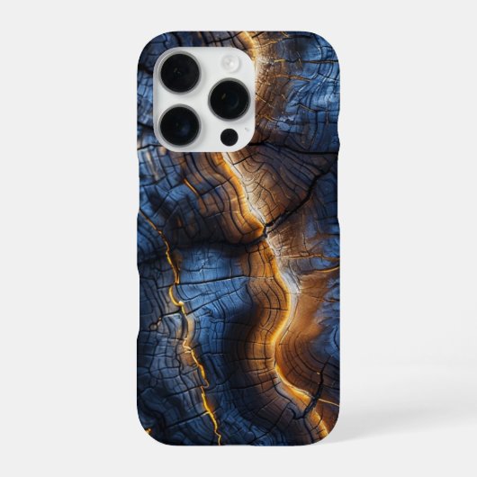 Grafisches Holzdesign iPhone Hoesje (Achterkant)