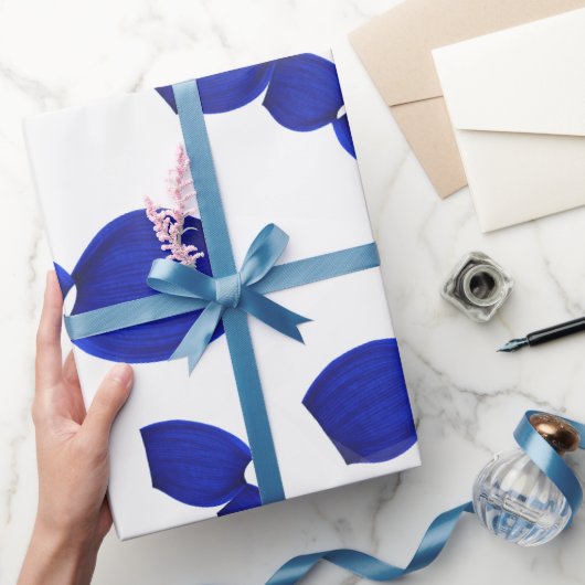 Grafisches Muster blau Geschenkpapier Cadeaupapier (Geschenken)